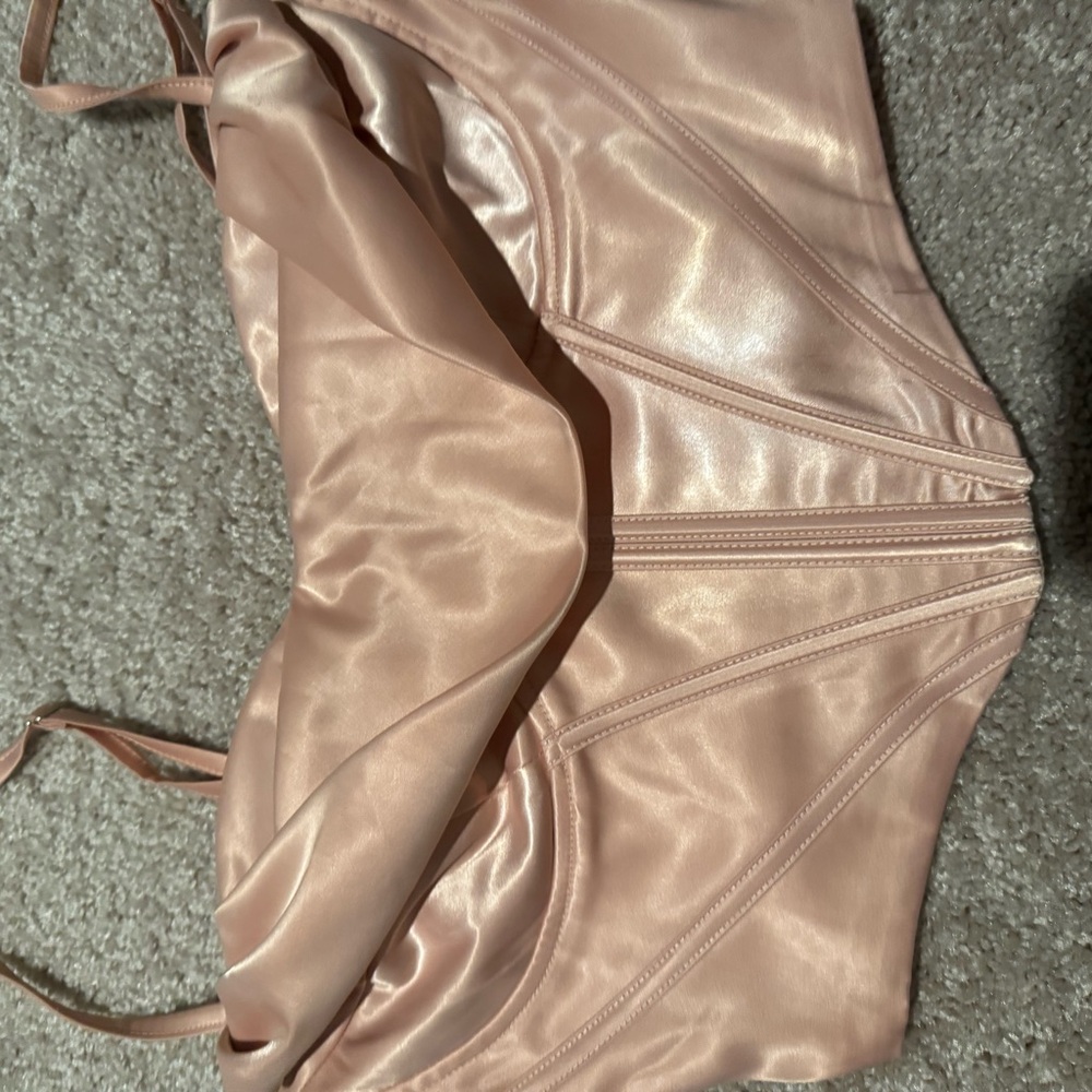 Satin Pink Corset Top